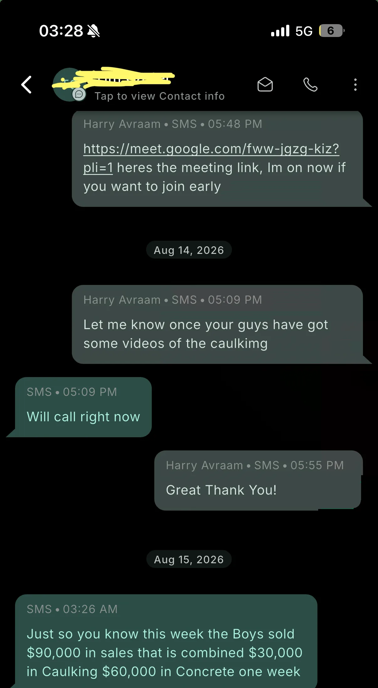 Client message