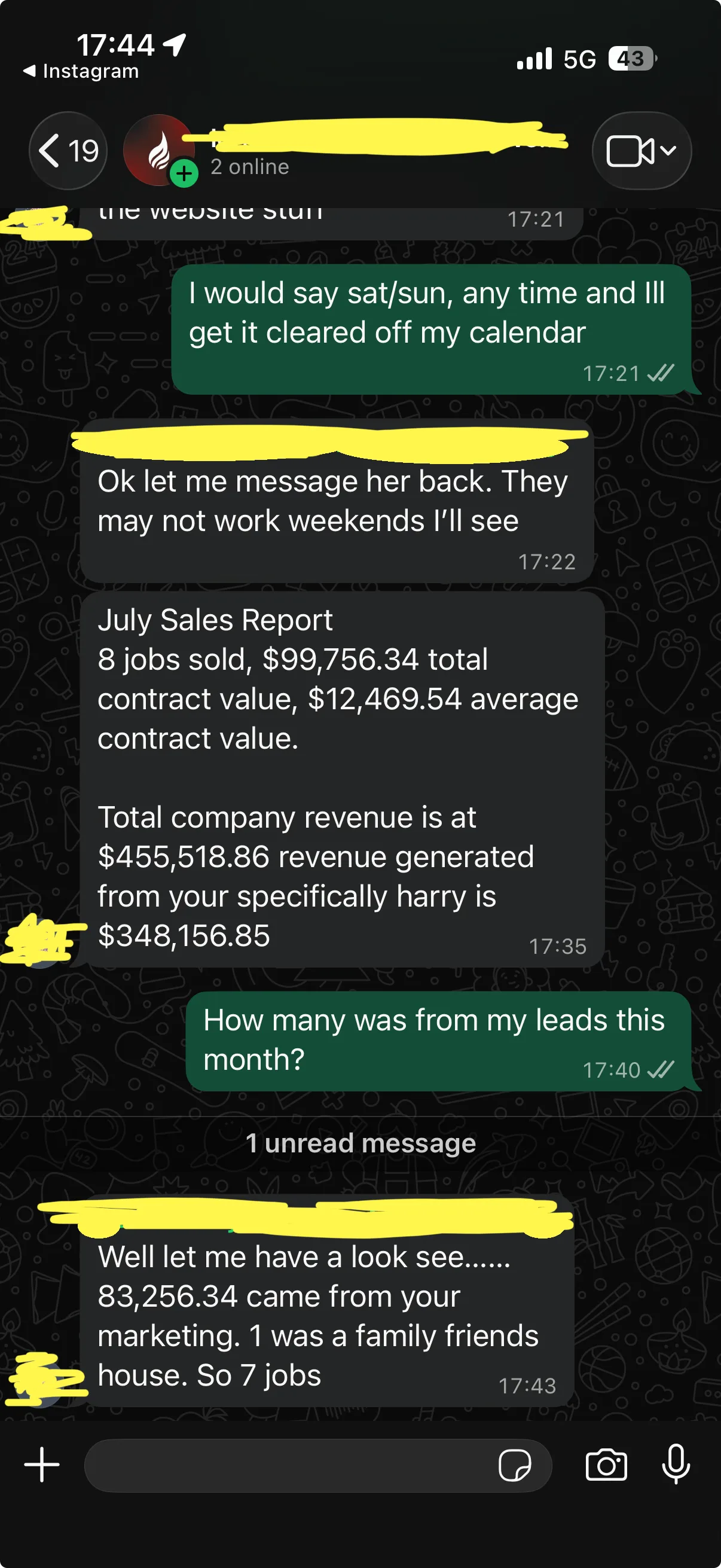 Client message